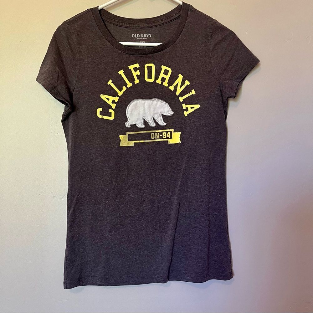 OLD NAVY California Distressed Logo Short Sleeve Tee Shirt Size Small